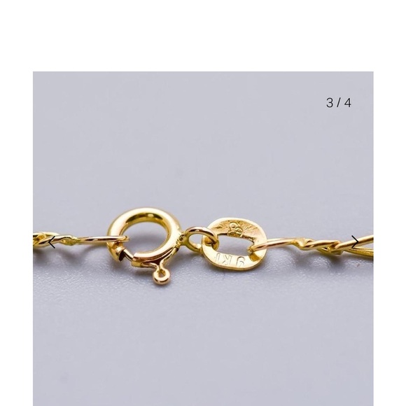 Vintage 9k solid gold figaro chain - Picture 4 of 4